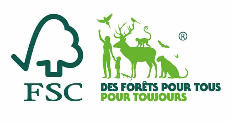 Logo FSC pour une utilisation de bois certifié avec Max Luxury Packaging